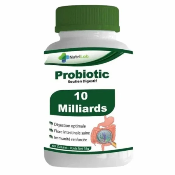 Nutrilab Probiotic Soutien Digestif 10 Milliards 60 Gélules