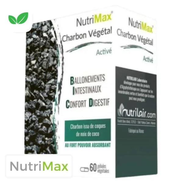 Nutrilair Nutrimax Charbon Végétal Activé 60 Gélules