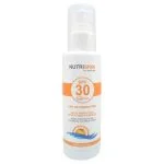 Flacon pompe blanc Nutriskin SPF 30 lait de protection solaire 125 ml