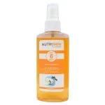 Flacon spray orange translucide Nutriskin huile bronzante SPF 6 125 ml
