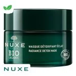 Pot verre vert foncé Nuxe Bio Organic masque détoxifiant éclat label Cosmébio