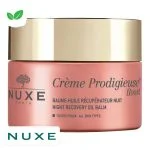 Pot rose Nuxe Crème Prodigieuse Boost baume-huile nuit, couvercle doré