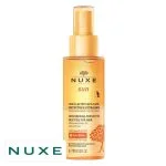 Vaporisateur doré Nuxe Sun huile lactée capillaire protectrice hydratante 100 ml