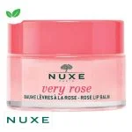 Pot rose Nuxe Very Rose baume lèvres à la rose couvercle framboise