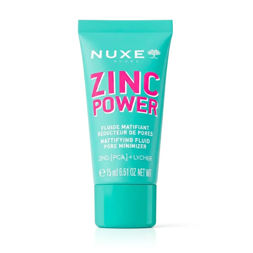 nuxe-zinc-power-fluide-40ml.jpg Tube turquoise Nuxe Zinc Power fluide matifiant réducteur de pores