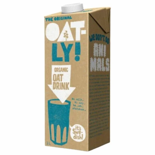 Brique brune Oatly The Original boisson à l'avoine biologique un litre