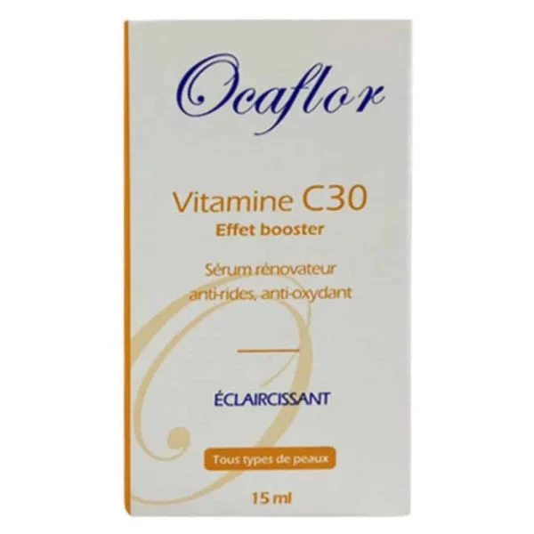 Ocaflor Vitamine C30 Effet Booster Sérum Rénovateur Anti-rides Et Antioxydant 15ml