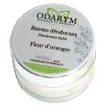 Pot blanc couvercle argenté, baume déodorant Odarym Fleur d'oranger 30 ml
