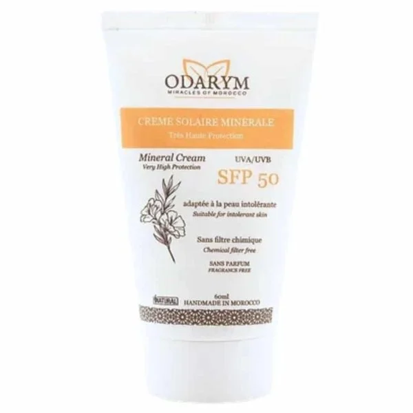 Odarym Crème Solaire Minérale SPF50 60ml