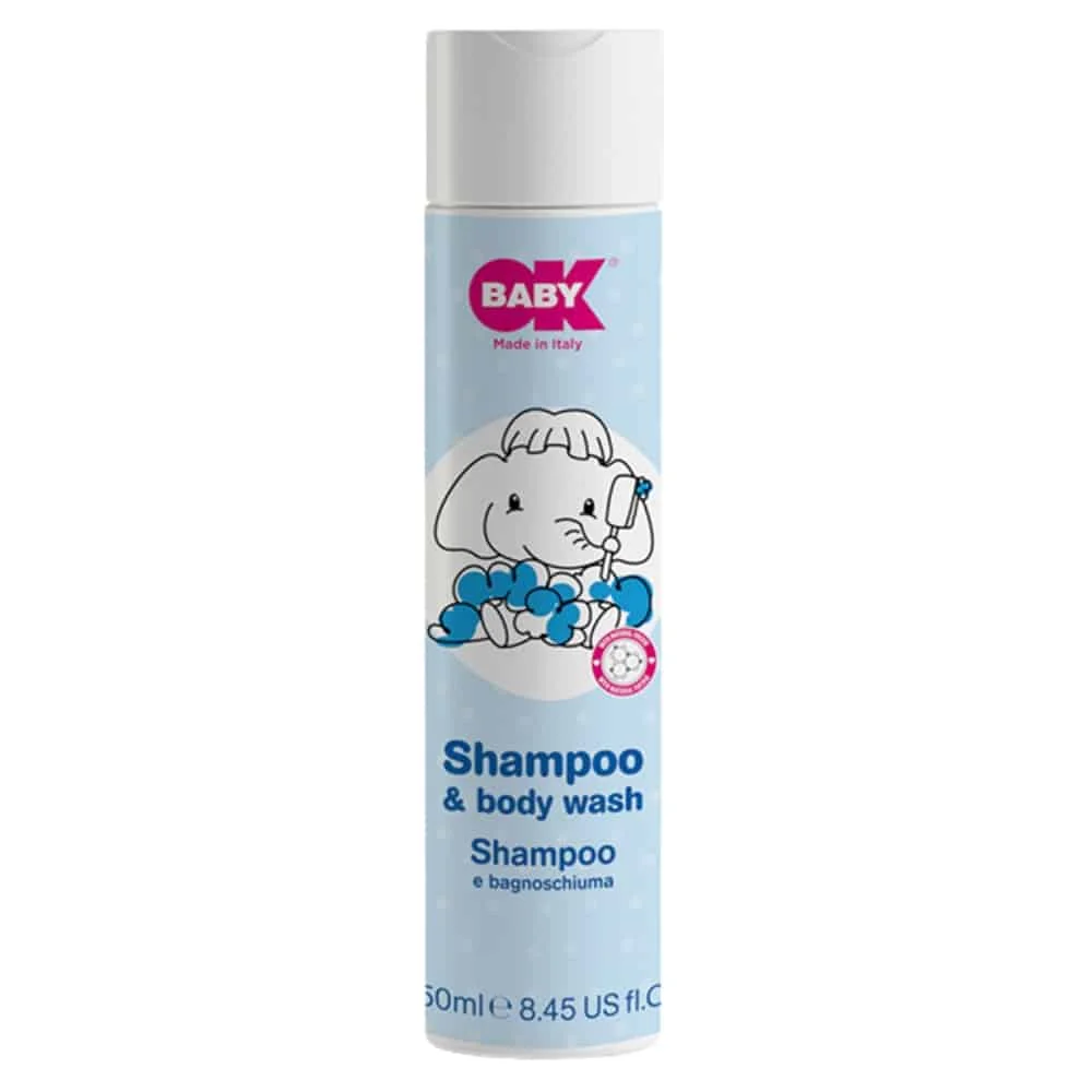 okbaby-shampoing-et-gel-douche-250ml.jpg Flacon bleu OK Baby shampoing et gel douche 250 ml, éléphant