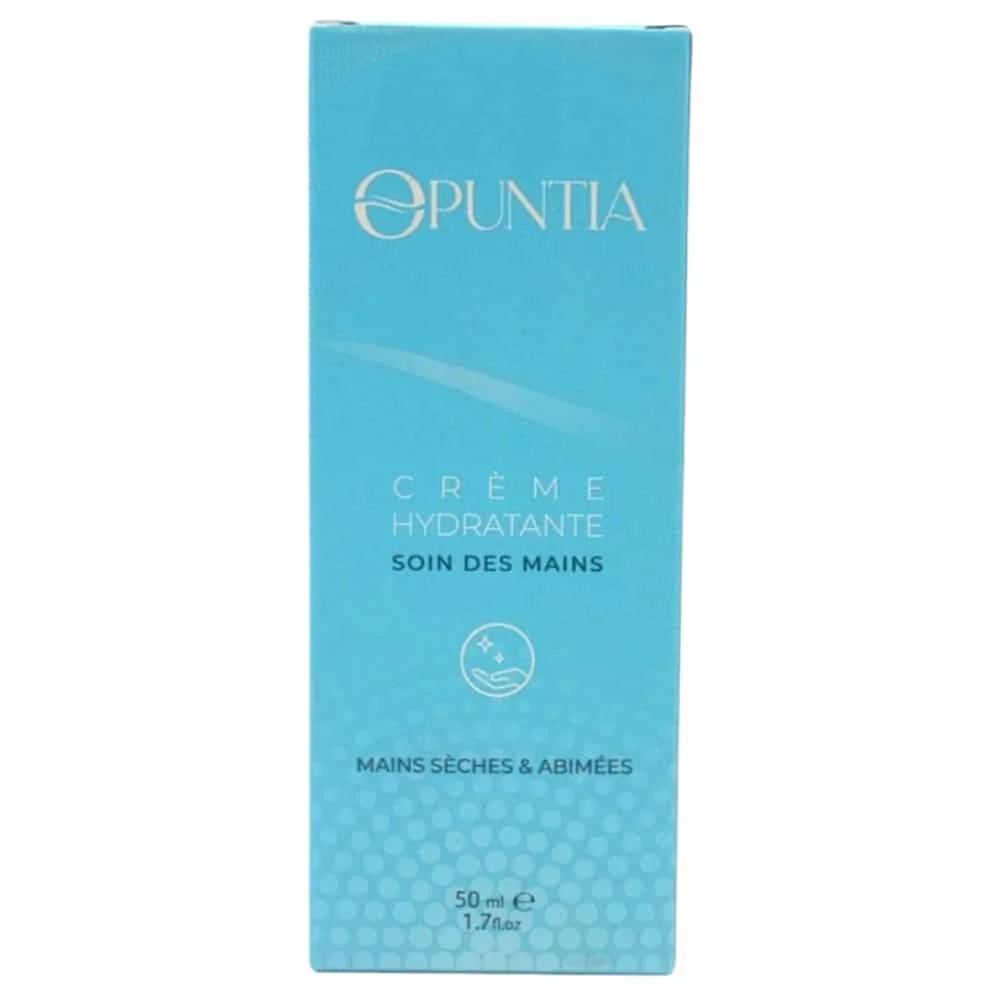opuntia-creme-hydratante-de-mains-50ml.jpg Étui bleu Opuntia Crème Hydratante Soin des Mains 50 ml
