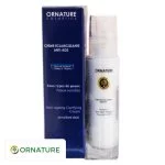 Étui bleu et flacon pompe Ornature crème éclaircissante anti-âge 50 ml