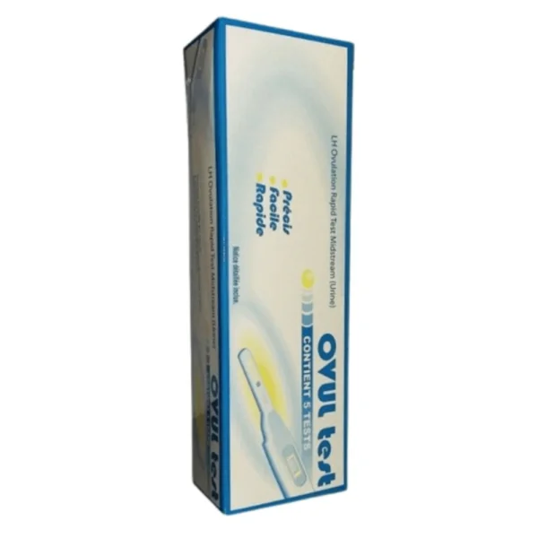 Boîte bleue et blanche Ovultest, test d'ovulation urinaire, 5 tests