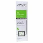 Étui blanc et vert Oxyskin gel gommant nettoyant pour visage, 75 ml