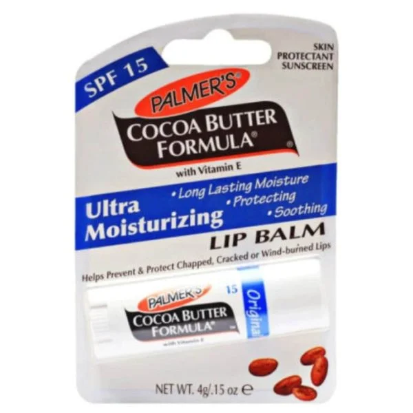Stick Palmer's baume à lèvres beurre de cacao original SPF15 blister bleu