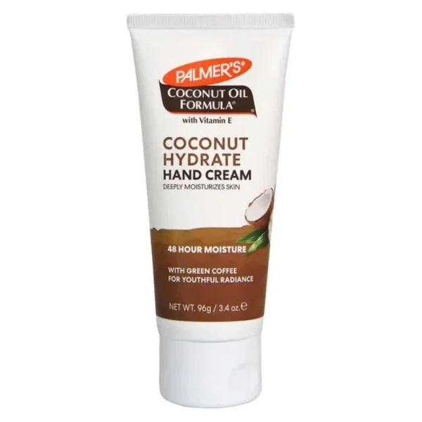 Tube blanc et marron Palmer's crème mains noix de coco 96 g