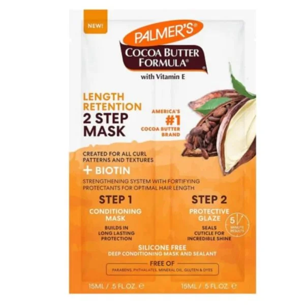 Palmer’s Length Retention Masque Capillaire 2 Etapes Cacao Et Biotine 60g