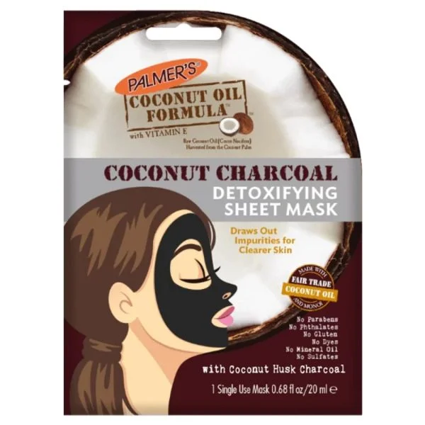 Palmer’s Noix De Coco Et Charbon Masque Détoxifiant 6x 20ml