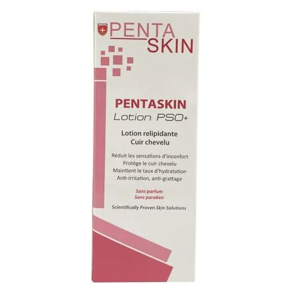 Boîte blanche et rose Pentaskin lotion relipidante cuir chevelu 125 ml