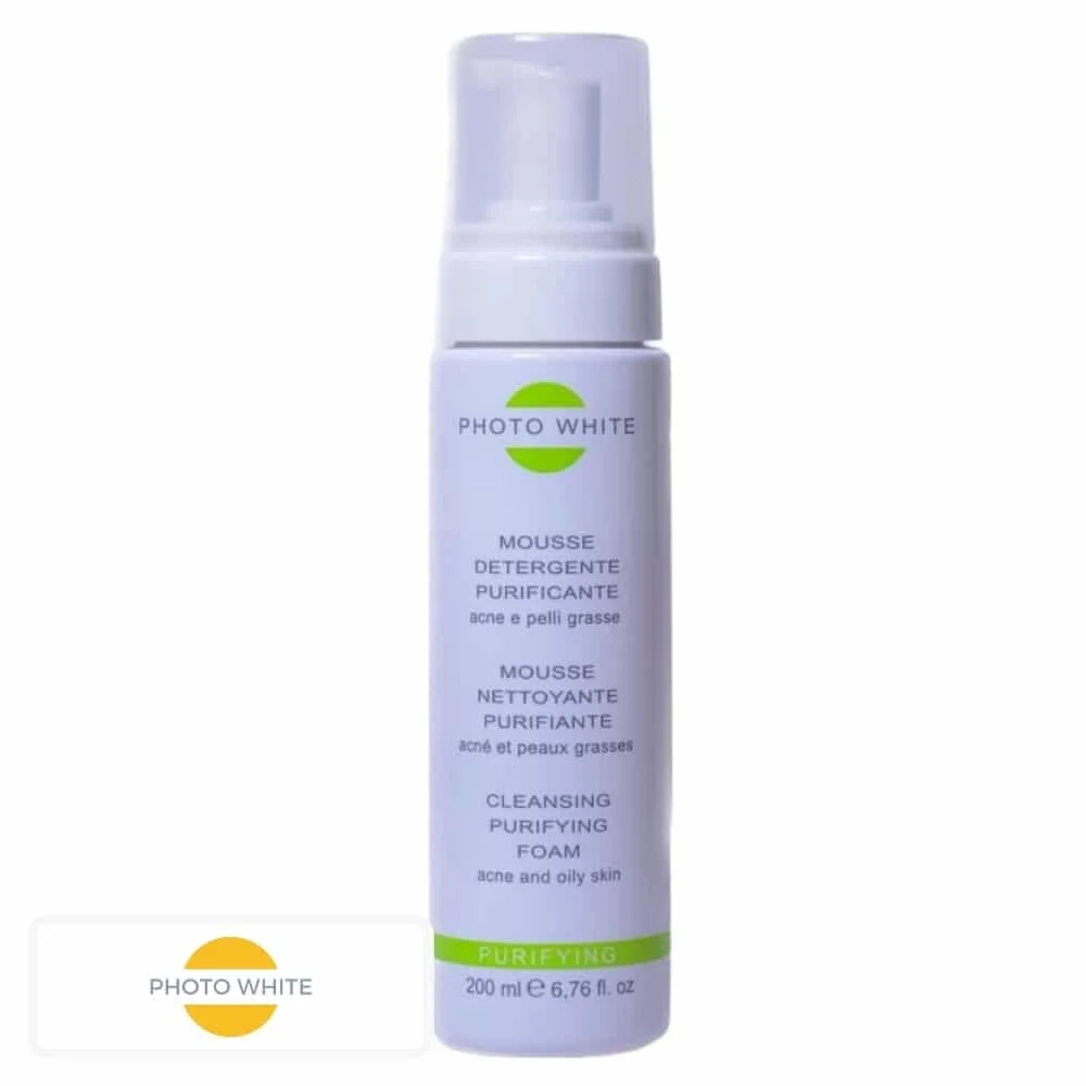 photo-white-mousse-nettoyante-purifiante-200ml.jpg Flacon pompe mauve Photo White mousse nettoyante purifiante 200 ml