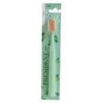 Brosse à dents President vert pastel à poils orange sous blister