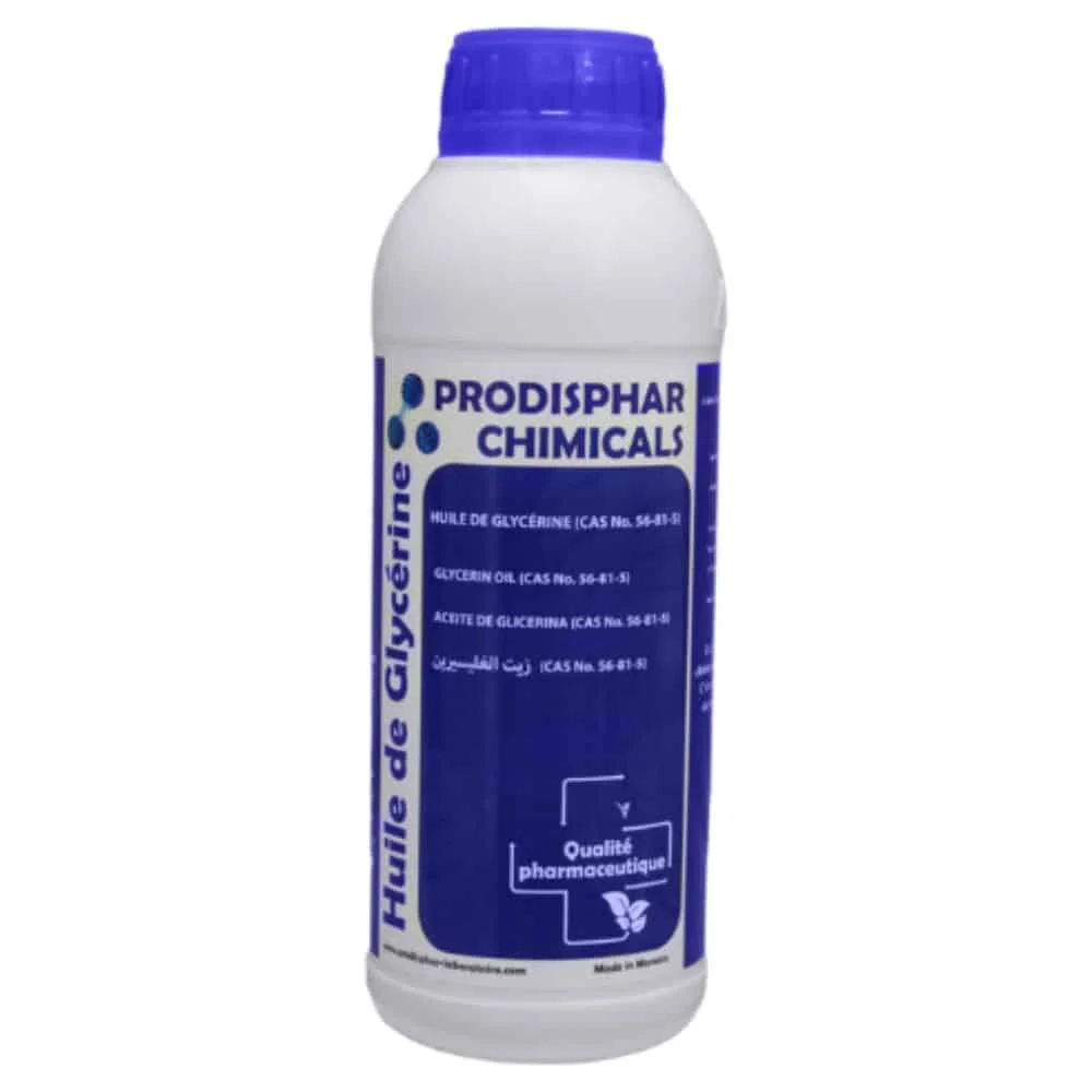 prodisphar-huile-de-glycerine-1l.jpg Flacon blanc et bleu Prodisphar Chimicals huile de glycérine 1 litre