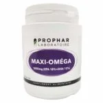 Flacon blanc Prophar Maxi-Oméga 1000mg EPA 18% DHA 12% 100 gélules