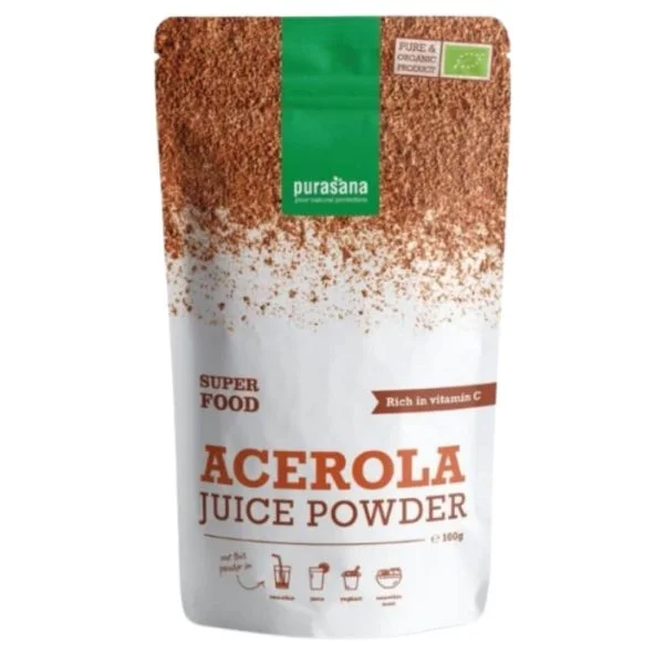 Sachet roux Purasana poudre de jus d'acérola bio 100 g