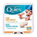 Boîtier Quies cire anti-bruit 27 dB huit paires, deux boules blanches