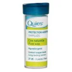 Tube transparent Quies cire naturelle protection auditive 27 dB deux paires