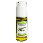 Flacon pompe d'huile de romarin verte Racine-Vita 40 ml, brin de romarin