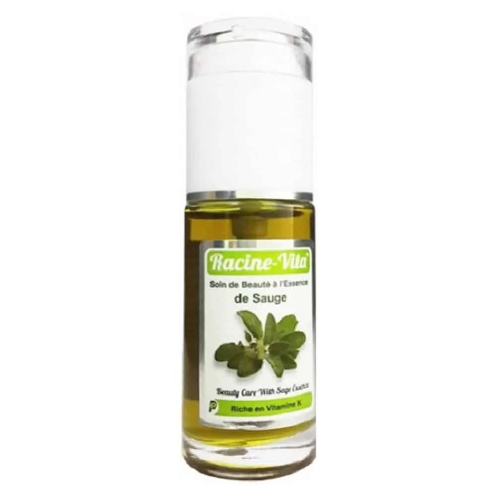 racine-vita-huile-de-sauge-40ml.jpg Flacon pompe d'huile de sauge verte Racine-Vita 40 ml, feuilles sur l'étiquette