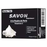 Étui noir savon éclaircissant Racine-Vita poudre de perle et vitamine E