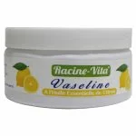 Pot blanc vaseline Racine-Vita à l'huile essentielle de citron citrons jaunes
