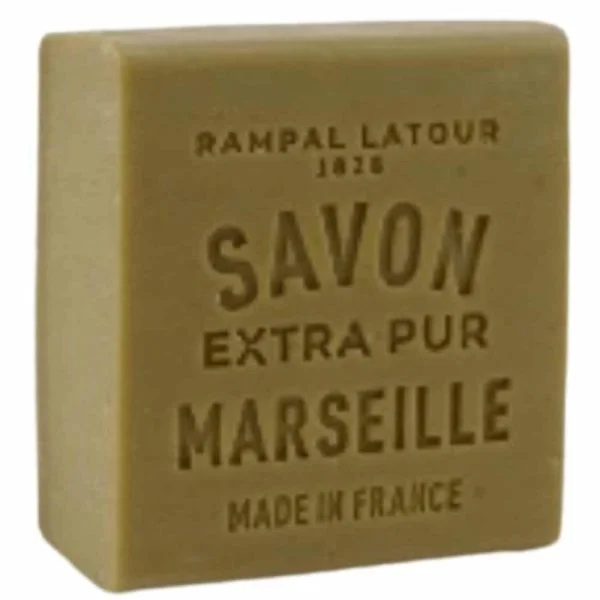 Cube de savon de Marseille vert Rampal Latour extra pur 150 g, mention gravée