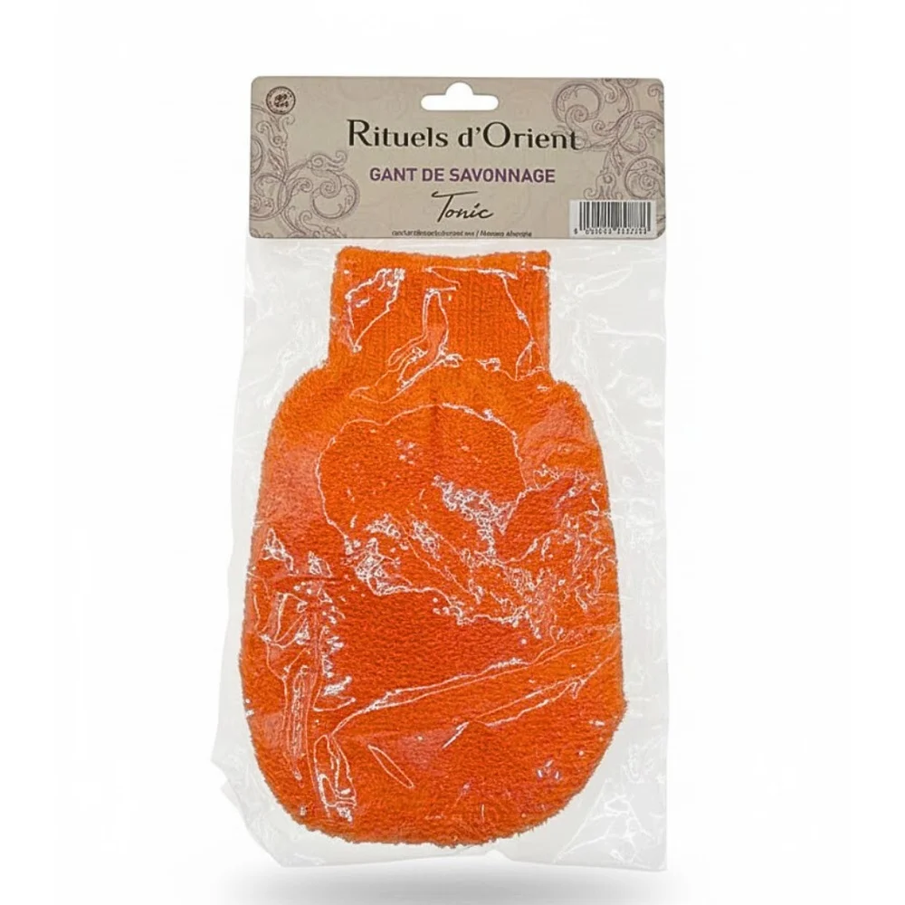 rituels-d-orient-rituels-dorient-gant-de-savonnage-tonic-1u.jpg Gant de savonnage Tonic orange Rituels d'Orient sous blister, une unité