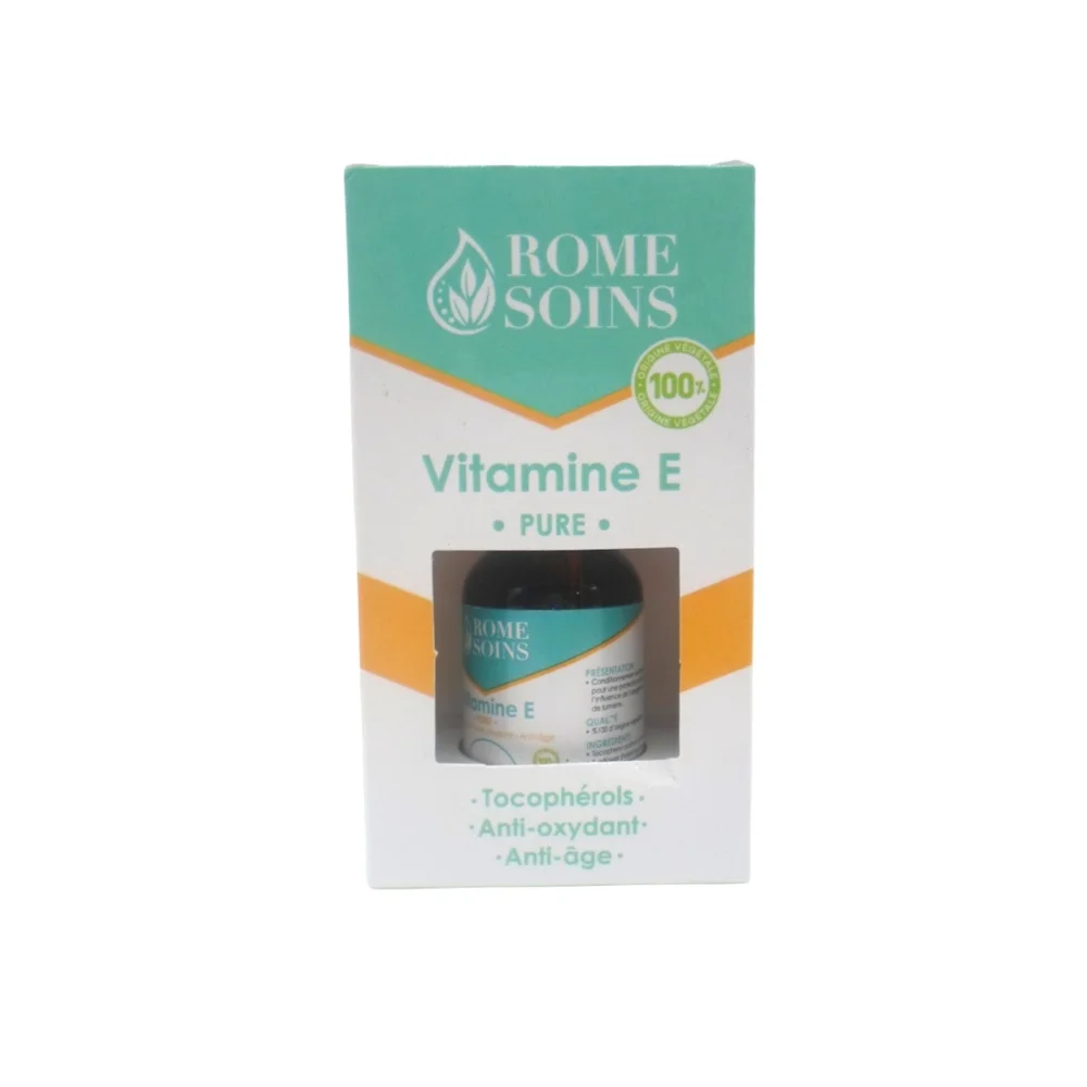 rome-soins-serum-vitamine-e-pure-15ml-1.jpg Étui turquoise Rome Soins sérum vitamine E pure 15 ml, flacon visible