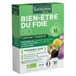 Boîte verte Santarome Bio Bien-Être du Foie confort digestif, 30 gélules