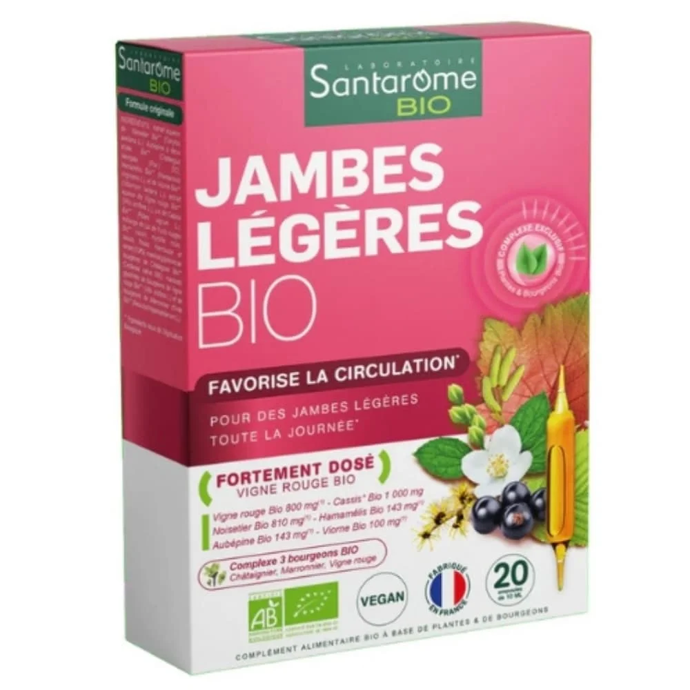 santarome-bio-jambes-legeres-favorise-la-circulation-ampoules-20u.jpg Boîte rose Santarome Bio Jambes Légères favorise la circulation, 20 ampoules