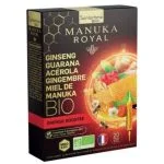 Boîte noire et dorée Santarome Bio Manuka Royal énergie boostée, 20 ampoules