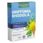 Boîte bleue Santarôme PHYTO Griffonia Rhodiola, 20 ampoules buvables de 10 ml