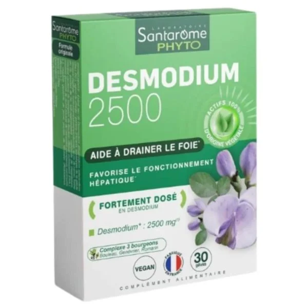 Boîte verte Santarôme PHYTO Desmodium 2500, trente gélules vegan