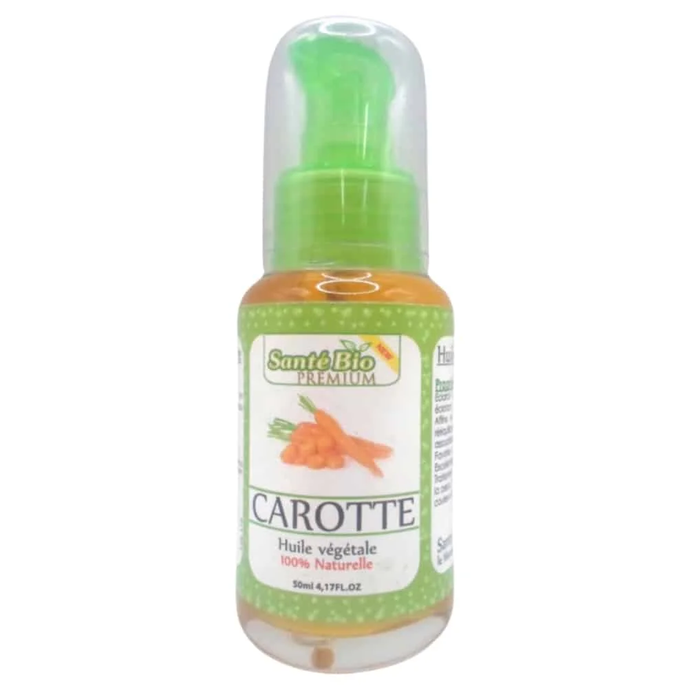 sante-bio-carotte-50ml.jpg Flacon pompe transparent d'huile végétale de carotte Santé Bio Premium 50 ml