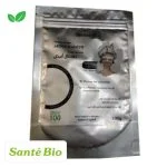 Sachet argenté refermable de poudre visage argile blanche Santé Bio 100 g