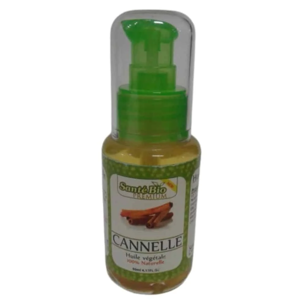 sante-bioE2808B-premium-huile-de-cannelle-50ml.jpg Flacon pompe transparent d'huile végétale de cannelle Santé Bio Premium 50 ml