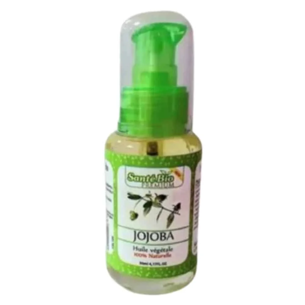 sante-bioE2808B-premium-huile-de-jojoba-50ml.jpg Flacon pompe transparent d'huile végétale de jojoba Santé Bio Premium 50 ml