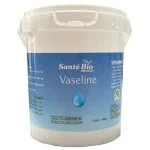 Grand pot blanc et bleu de vaseline Santé Bio Premium avec couvercle clipsable