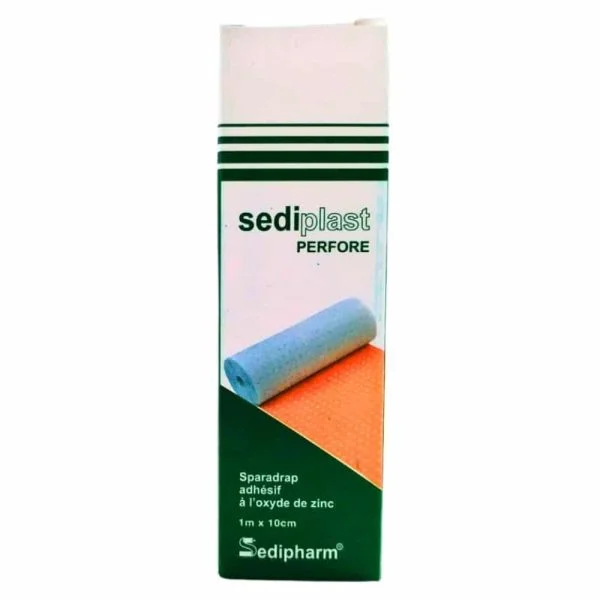 Sediplast Sparadrap Adhésif Perforé À L’oxyde De Zinc 1mx10cm 1u