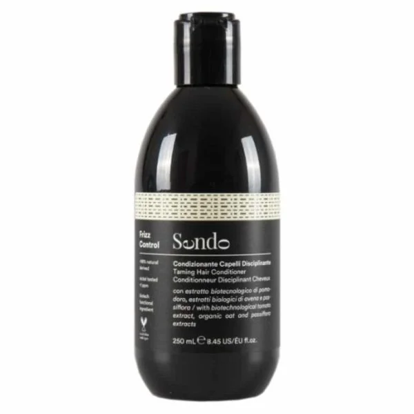 Flacon noir Sendo Frizz Control après-shampoing disciplinant 250 ml