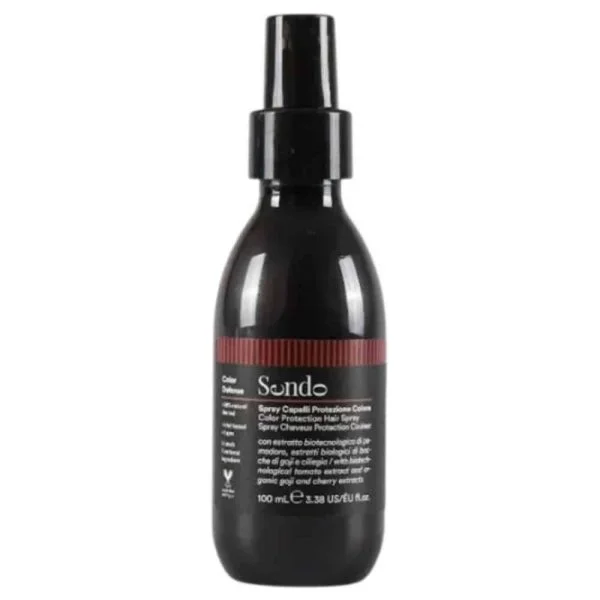 Flacon spray noir à bandeau rouge Sendo Color Defense, 100 ml